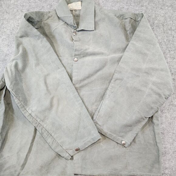 VTG 60s Sager Safety Safeguards Glove Corp Mens 50 Snap Up Cotton Work Shirt - Picture 6 of 16